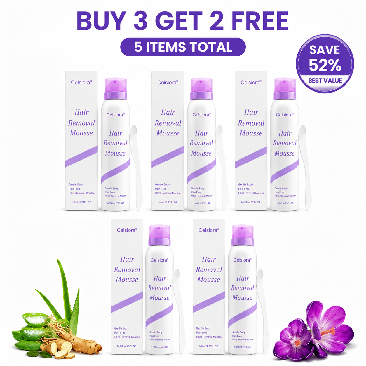 up🥰Celsiora® Hair Removal Foam Spray - Smooth Skin In Minutes Without Razors, Pain, Or Stubble
