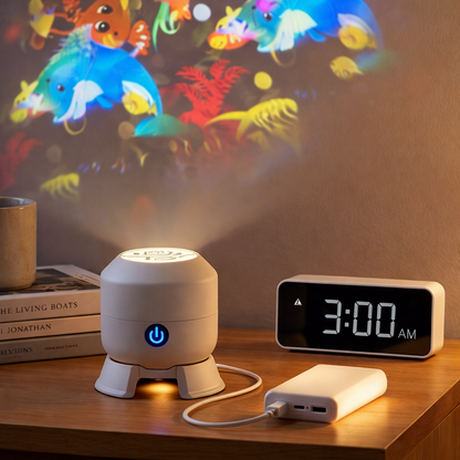 🎁❄️Dynamic Rotating LED Projector Light - The Perfect Soothing Bedtime Companion for Your Nursery