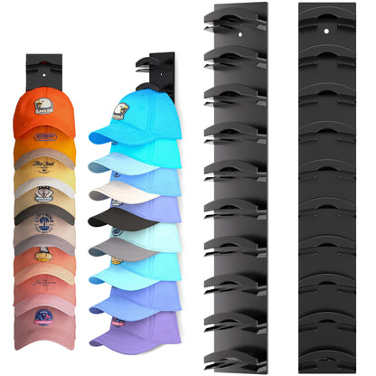 🧢📦 2-Pack Hat Organizer – Multilayer Wall & Door Storage Holder with Dual Mounting Options🏠
