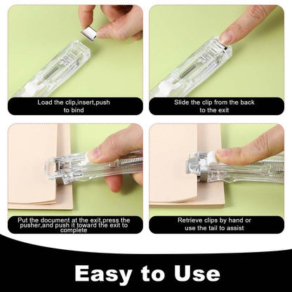 📄✨No-Hole Paper Clipper: 50+ Reusable Clips for Pristine Pages
