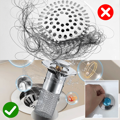 🚿Heavy-Duty Shower & Sink Drain Strainer - Anti-Clogging