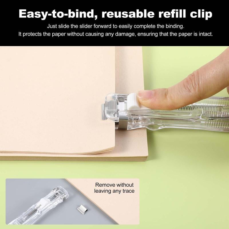 📄✨No-Hole Paper Clipper: 50+ Reusable Clips for Pristine Pages