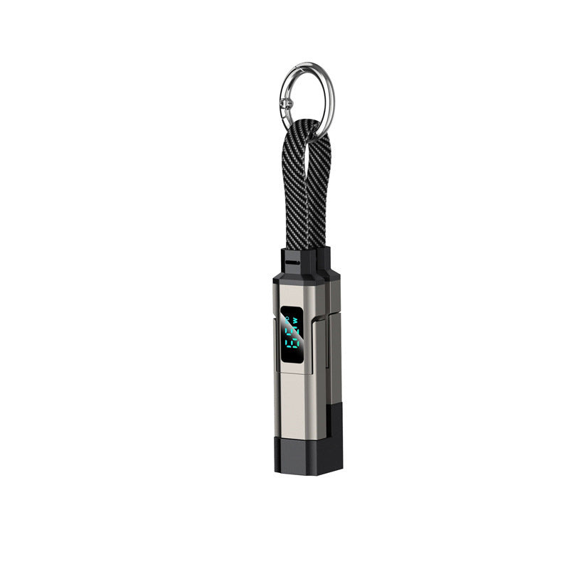 📱4-in-1 Digital Display Keychain Charging Cable