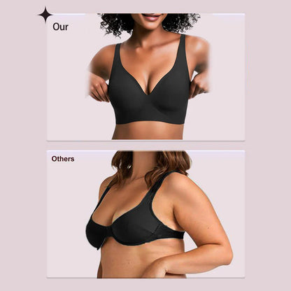 🔥☁️ Jelly Wireless Womens Comfortable Wireless Bras Push Up Bralettes Seamless Tshirts Bras Deep V Everyday Bras