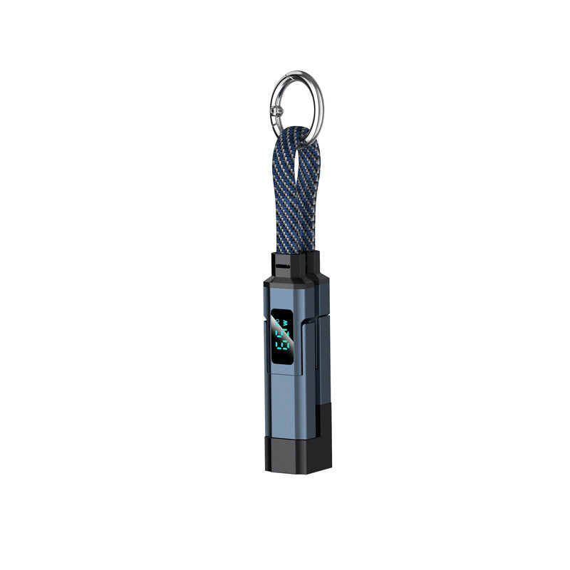 📱4-in-1 Digital Display Keychain Charging Cable