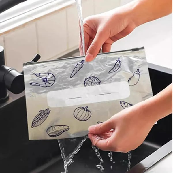 🔥🔥Reusable Aluminium Foil Sealable Storage Bags — Keep Food Fresh For Longer