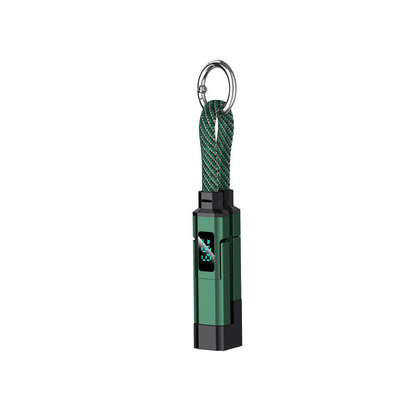 📱4-in-1 Digital Display Keychain Charging Cable