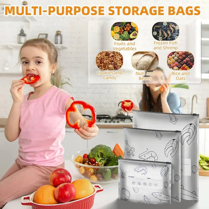 🔥🔥Reusable Aluminium Foil Sealable Storage Bags — Keep Food Fresh For Longer