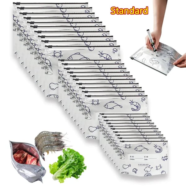 🔥🔥Reusable Aluminium Foil Sealable Storage Bags — Keep Food Fresh For Longer