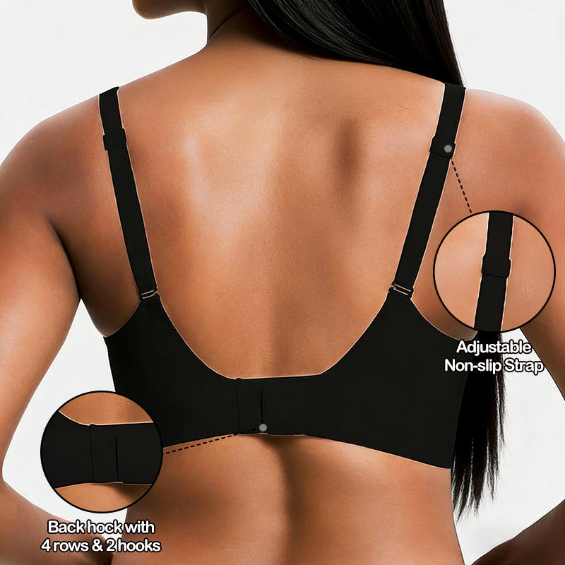 🔥☁️ Jelly Wireless Womens Comfortable Wireless Bras Push Up Bralettes Seamless Tshirts Bras Deep V Everyday Bras