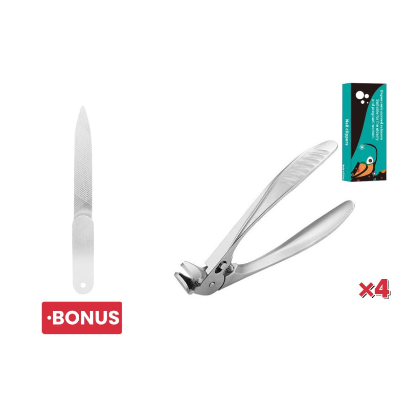 ✋2026 HOT SALE – Stainless Steel Nail Clipper with Curved Precision Blades – Effortless for Thick Nails & Seniors! ✂️✨