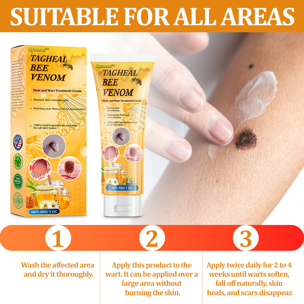 flysmus™Tagheal Bee Venom Mole and Wart Treatment Cream🐝(🔥 Last  day promotion 70% off🔥)