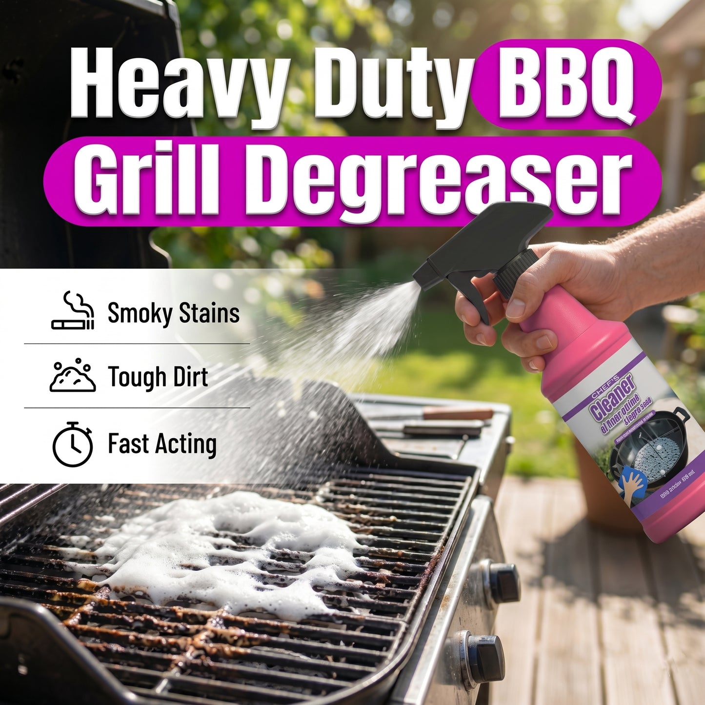 🫧Cleans in 3 Mins! Heavy Duty Grill Grease Destroyer Spray