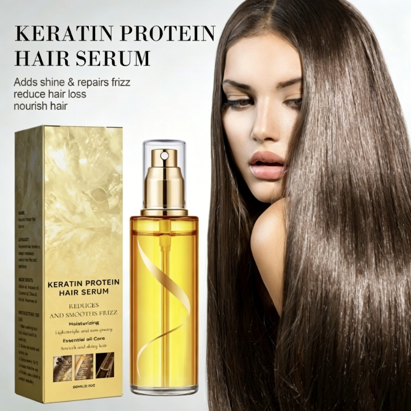 🧚Protein Repair 3-in-1 Hair Oil Spray – Smooth, Shine & Frizz Control