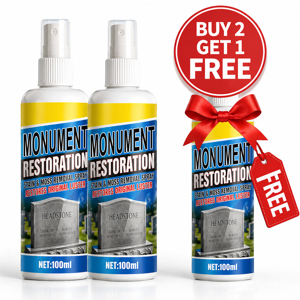 🔥Fast-Acting Headstone Restoration & Cleaning Spray — Decades of Grime Gone in Minutes