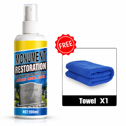 🔥Fast-Acting Headstone Restoration & Cleaning Spray — Decades of Grime Gone in Minutes