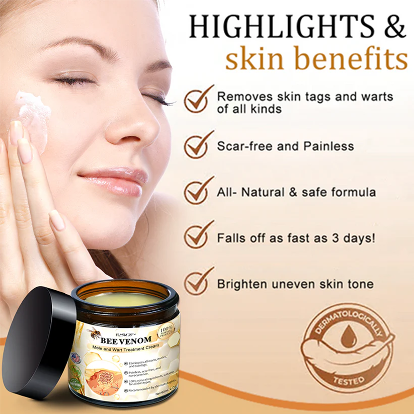 🌿🌿flysmus™ Bee Venom Mole and Wart Treatment Cream (AAD RECOMMENDS)