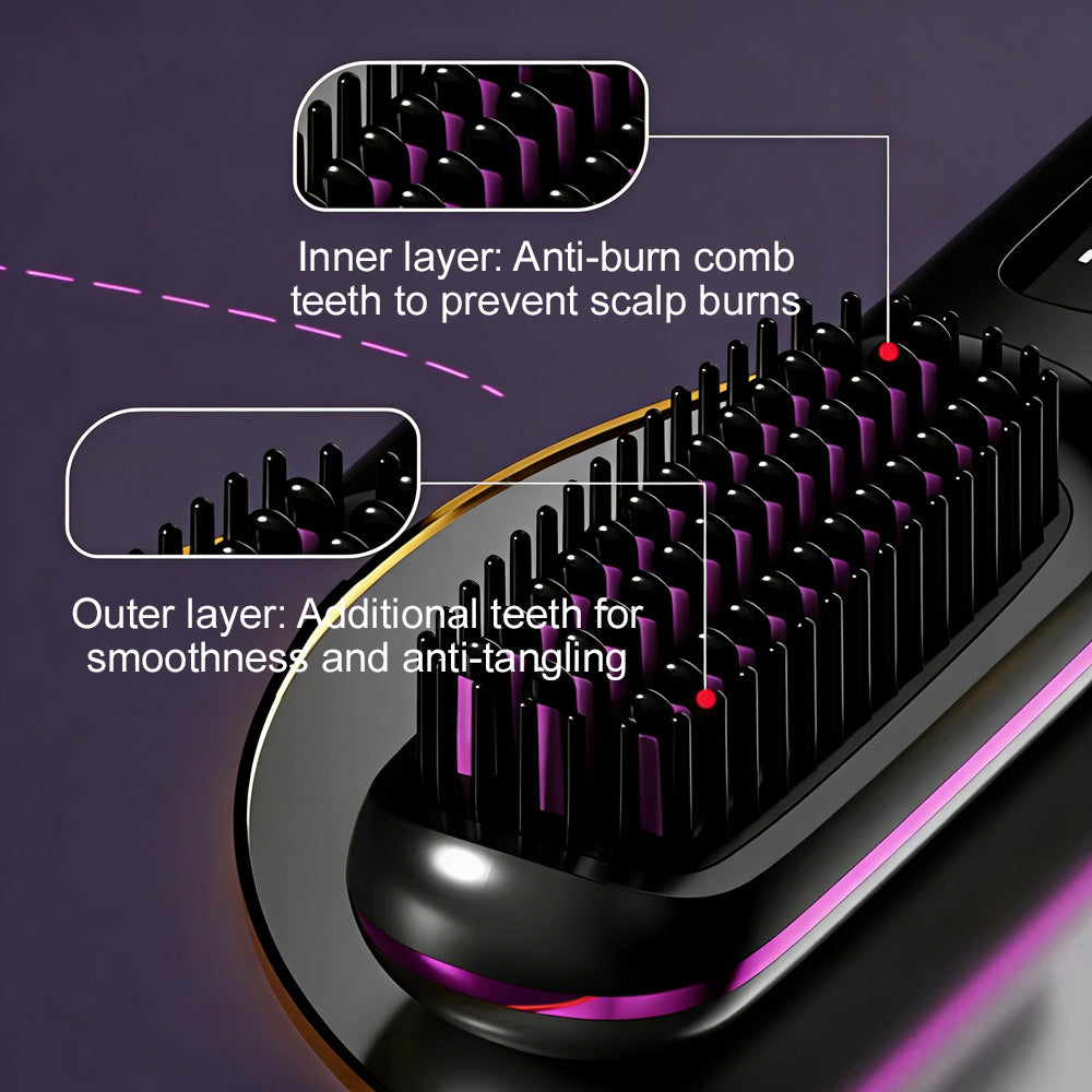 🪮⚡The First Smart Styling Brush for Short Hair – Precise, Safe & Effortless