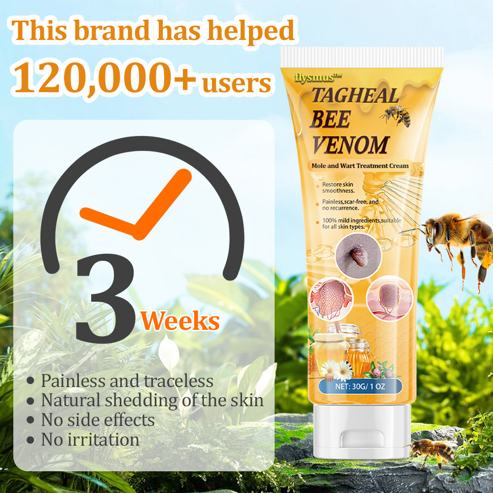 flysmus™Tagheal Bee Venom Mole and Wart Treatment Cream🐝(🔥 Last  day promotion 70% off🔥)