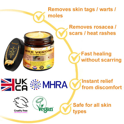 💙𝐌𝐇𝐑𝐀-𝐀𝐏𝐏𝐑𝐎𝐕𝐄𝐃 🐝𝐟𝐥𝐲𝐬𝐦𝐮𝐬® 𝐁𝐞𝐞 𝐕𝐞𝐧𝐨𝐦 𝐀𝐥𝐥-𝐢𝐧-𝐎𝐧𝐞 𝐂𝐫𝐞𝐚𝐦 – Provides effective relief for stubborn warts, skin bumps, lesions, infections, and scars.Up