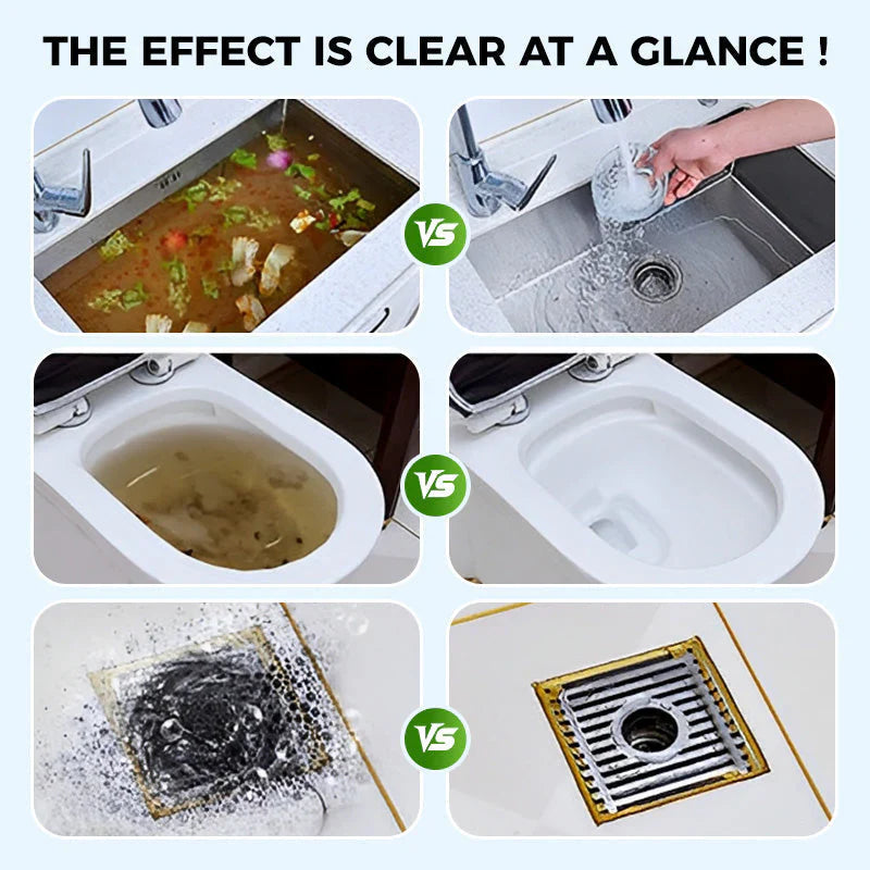 🏠👨‍🔧Powerful Daily Drain Cleaning Powder – Fast-Acting, Safe & Gentle for Kitchens, Bathrooms & Showers 💥