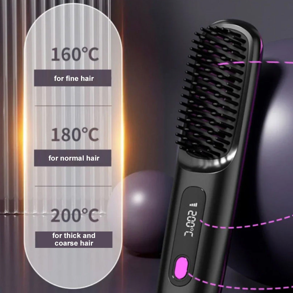 🪮⚡The First Smart Styling Brush for Short Hair – Precise, Safe & Effortless