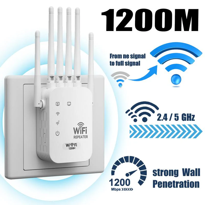 📶⚡ 2025 Strongest 6-Antenna WiFi Extender