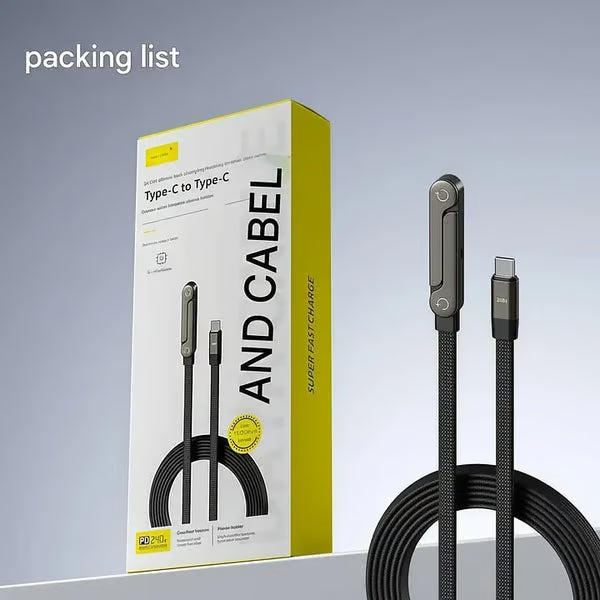 ⚡📱MFi-Certified 2-in-1 Fast Charging Cable with Built-In Phone Stand – Ultra-Fast 240W Power, Official Apple Authorized✅