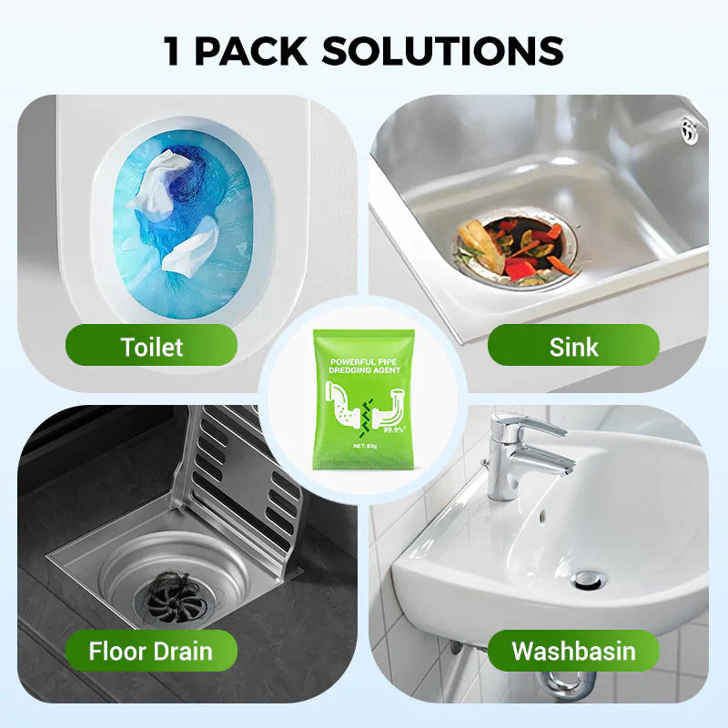 🏠👨‍🔧Powerful Daily Drain Cleaning Powder – Fast-Acting, Safe & Gentle for Kitchens, Bathrooms & Showers 💥