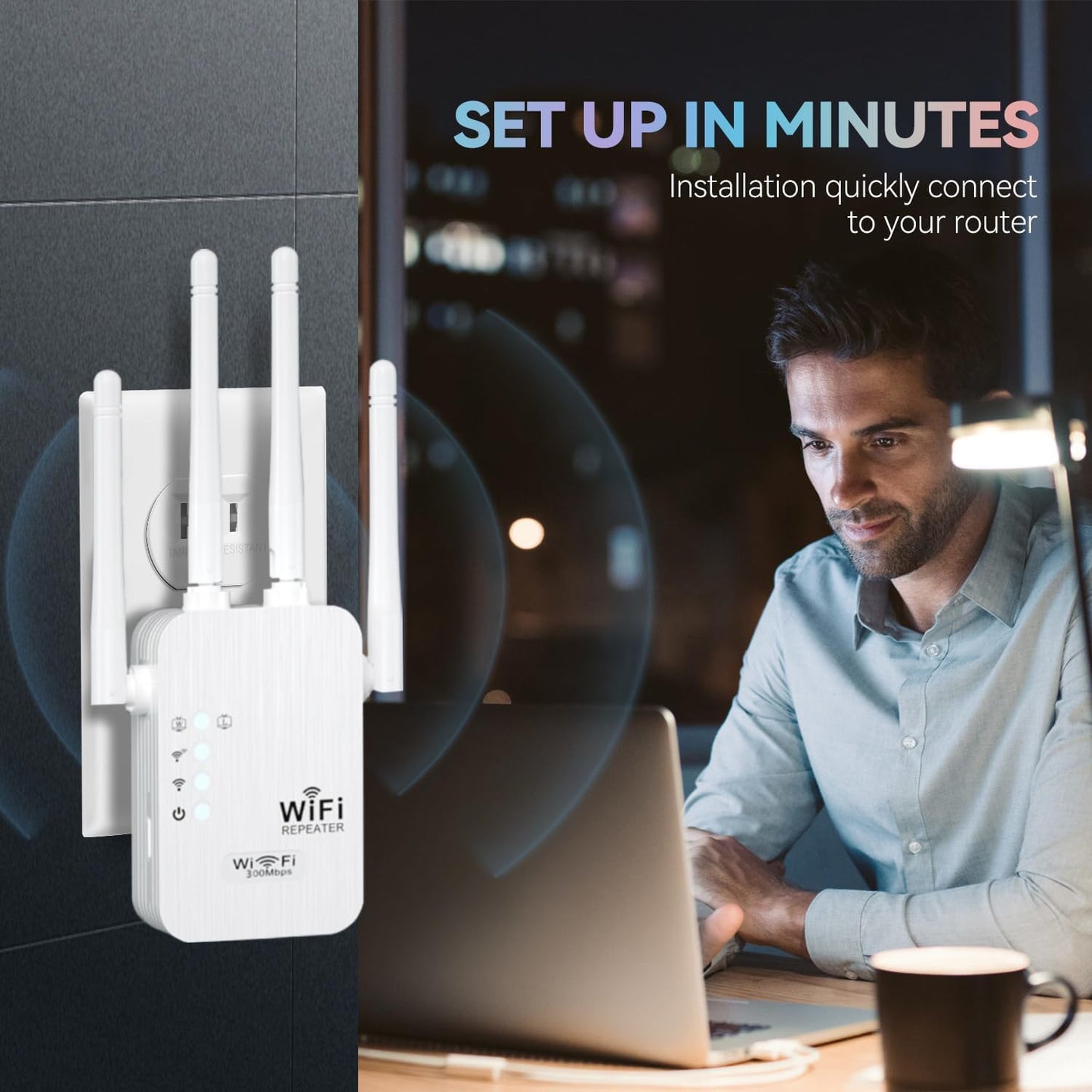 📶⚡ 2025 Strongest 6-Antenna WiFi Extender