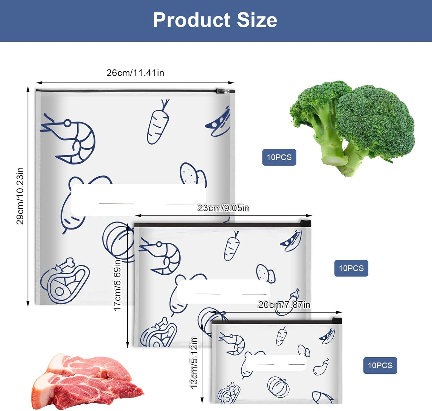 🔥🔥Reusable Aluminium Foil Sealable Storage Bags — Keep Food Fresh For Longer