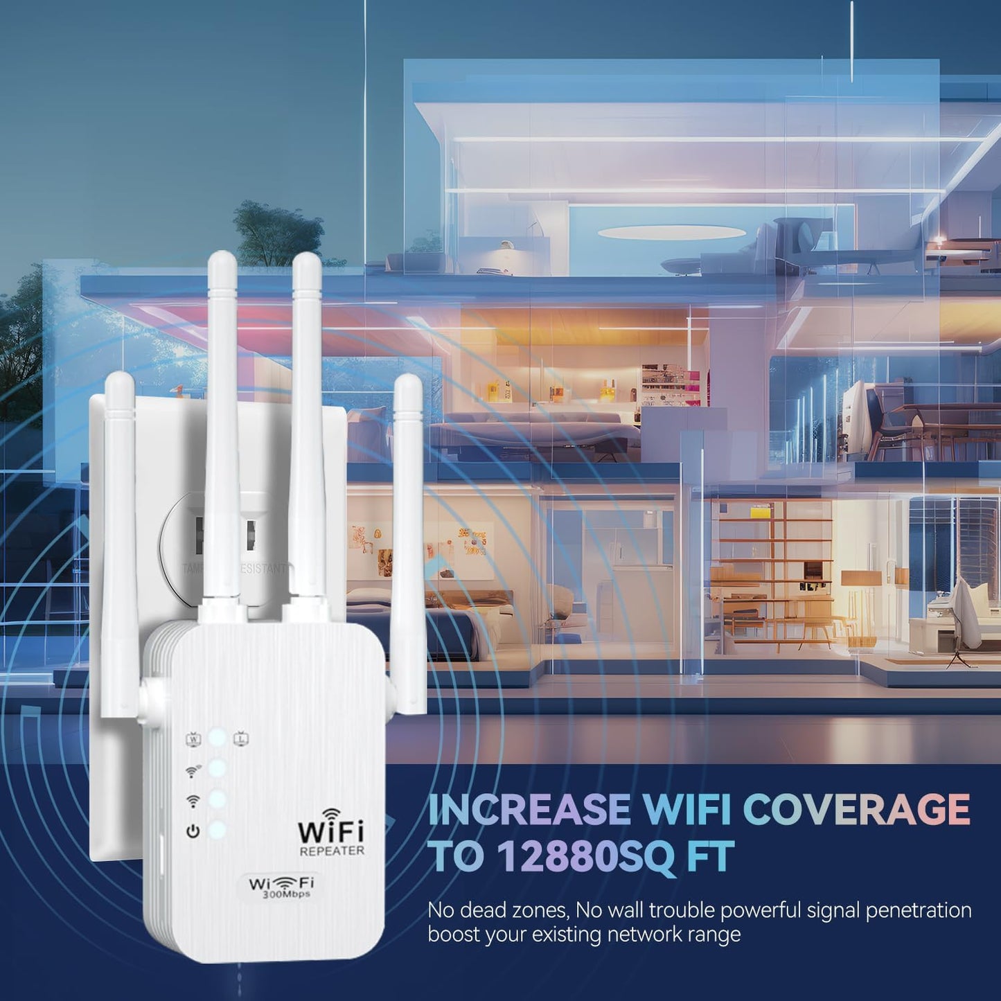 📶⚡ 2025 Strongest 6-Antenna WiFi Extender