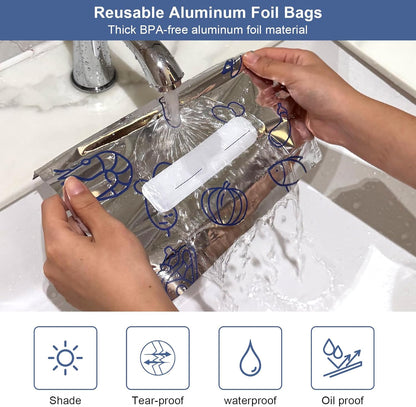 🔥🔥Reusable Aluminium Foil Sealable Storage Bags — Keep Food Fresh For Longer