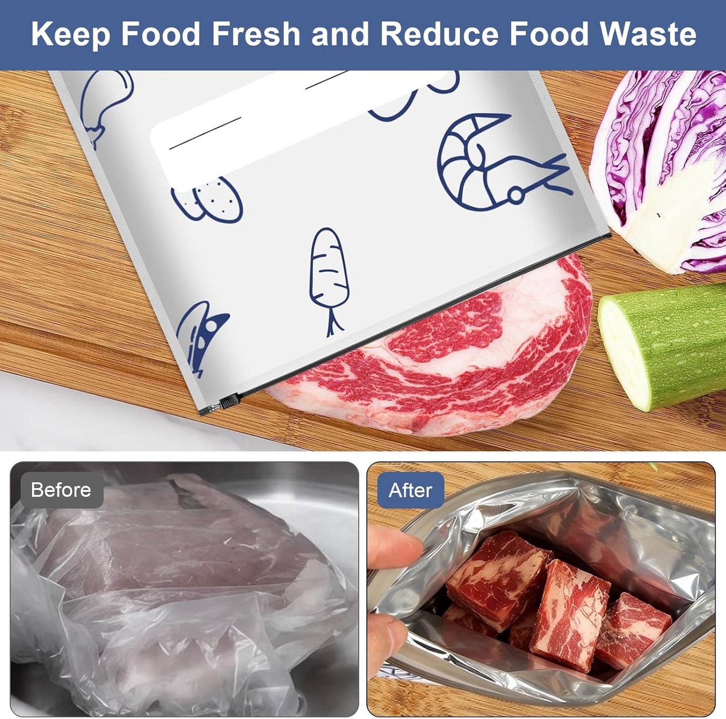 🔥🔥Reusable Aluminium Foil Sealable Storage Bags — Keep Food Fresh For Longer