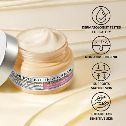 UK 🧑‍⚕️ 𝐙𝐯𝐨𝐞𝐯𝐨® Confidence in a Cream – Hydrating & Age-Defying Face Moisturiser, Visibly Reduces Fine Lines & Wrinkles