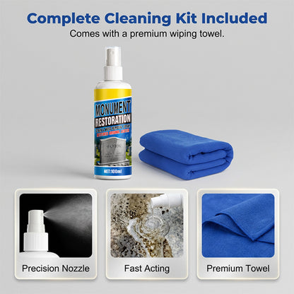 🔥Fast-Acting Headstone Restoration & Cleaning Spray — Decades of Grime Gone in Minutes