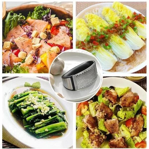 up✨ Premium Stainless Steel Garlic Rocker – Crush & Mince in Seconds (Dishwasher Safe)