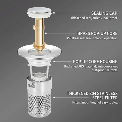 🚿Heavy-Duty Shower & Sink Drain Strainer - Anti-Clogging