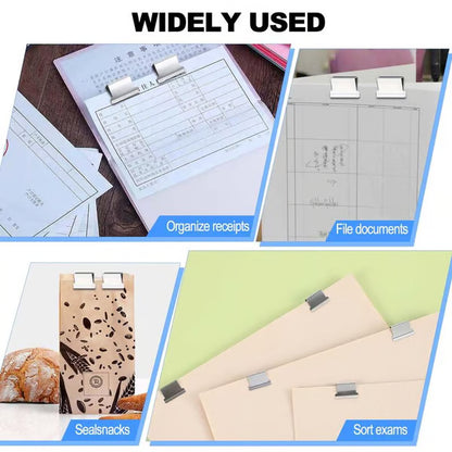 📄✨No-Hole Paper Clipper: 50+ Reusable Clips for Pristine Pages
