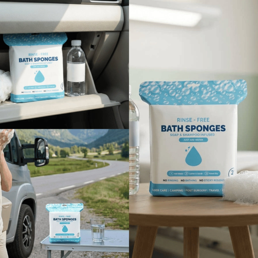 🧼🫧Rinse-Free Bathing Wipes — Perfect for Elderly Care, Post-Surgery Recovery, Camping, Gym & Travel