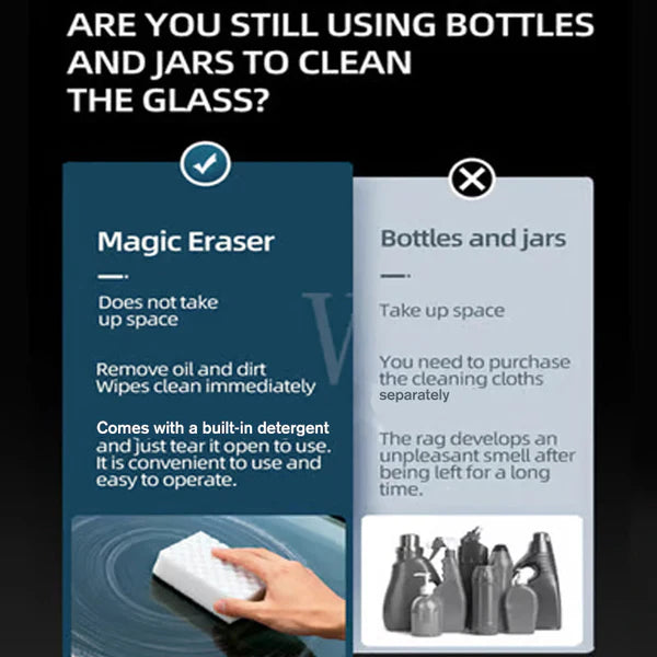 🚗✨ Car Glass Film Magic Cleaning Sponge – Effortlessly Removes Oil Film & Streaks for Crystal-Clear Visibility